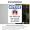 Signmission No Photos Or Video Allowed Sign With Symbol, 7 in W x Rectangle, Vinyl Decal OS-2PACK-NS-D-710-V-14753 - alternate 3